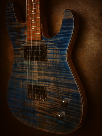 Saw Stewart Custom Offset Electric Guitar – Hand-Built Flame Maple Top