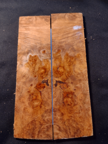 Maple Burl Knife Scales – Bookmatched – 6″x 2″- Set #012